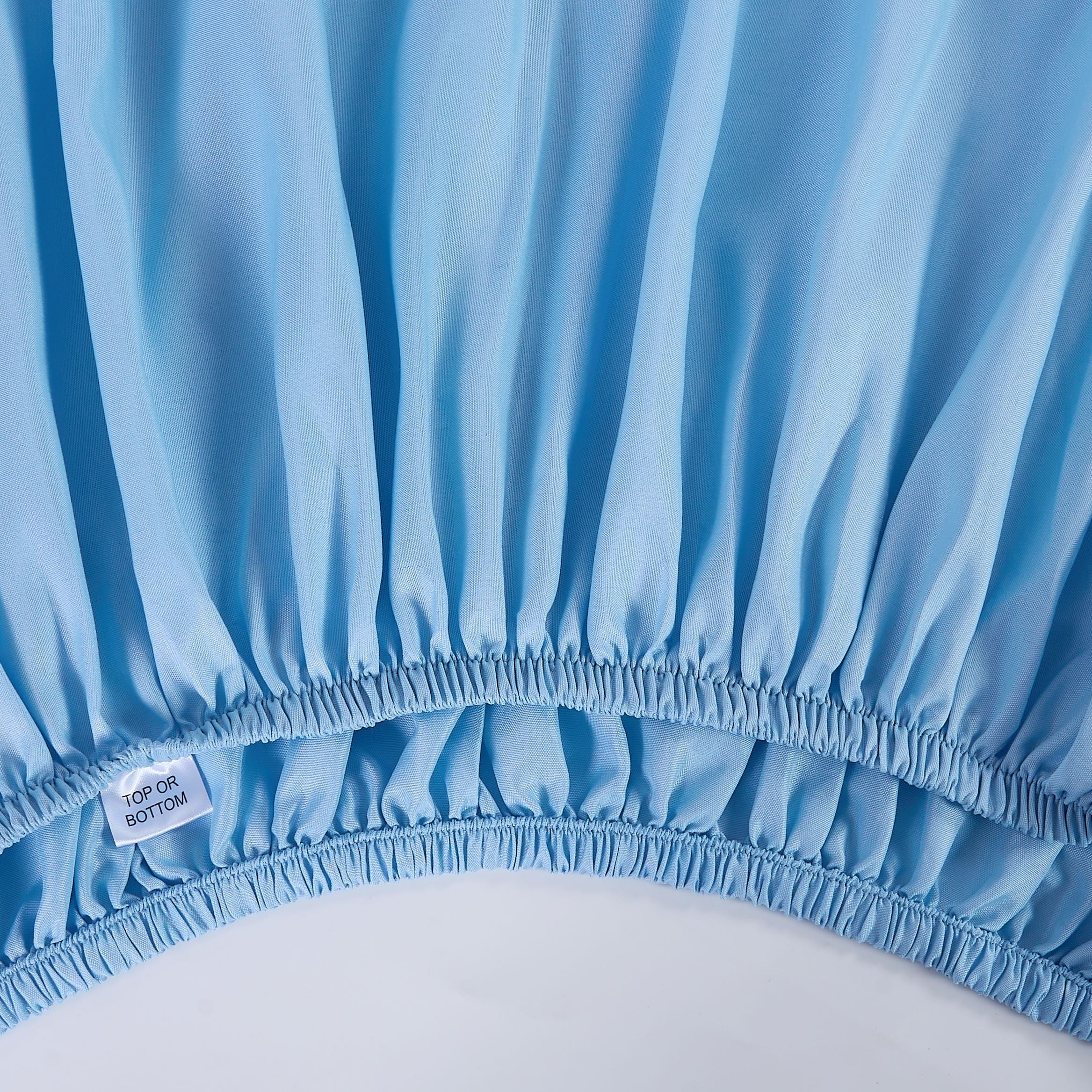 Mainstays Basic Value Microfiber Bed Sheet Set, Light Blue, Queen, 4 Piece