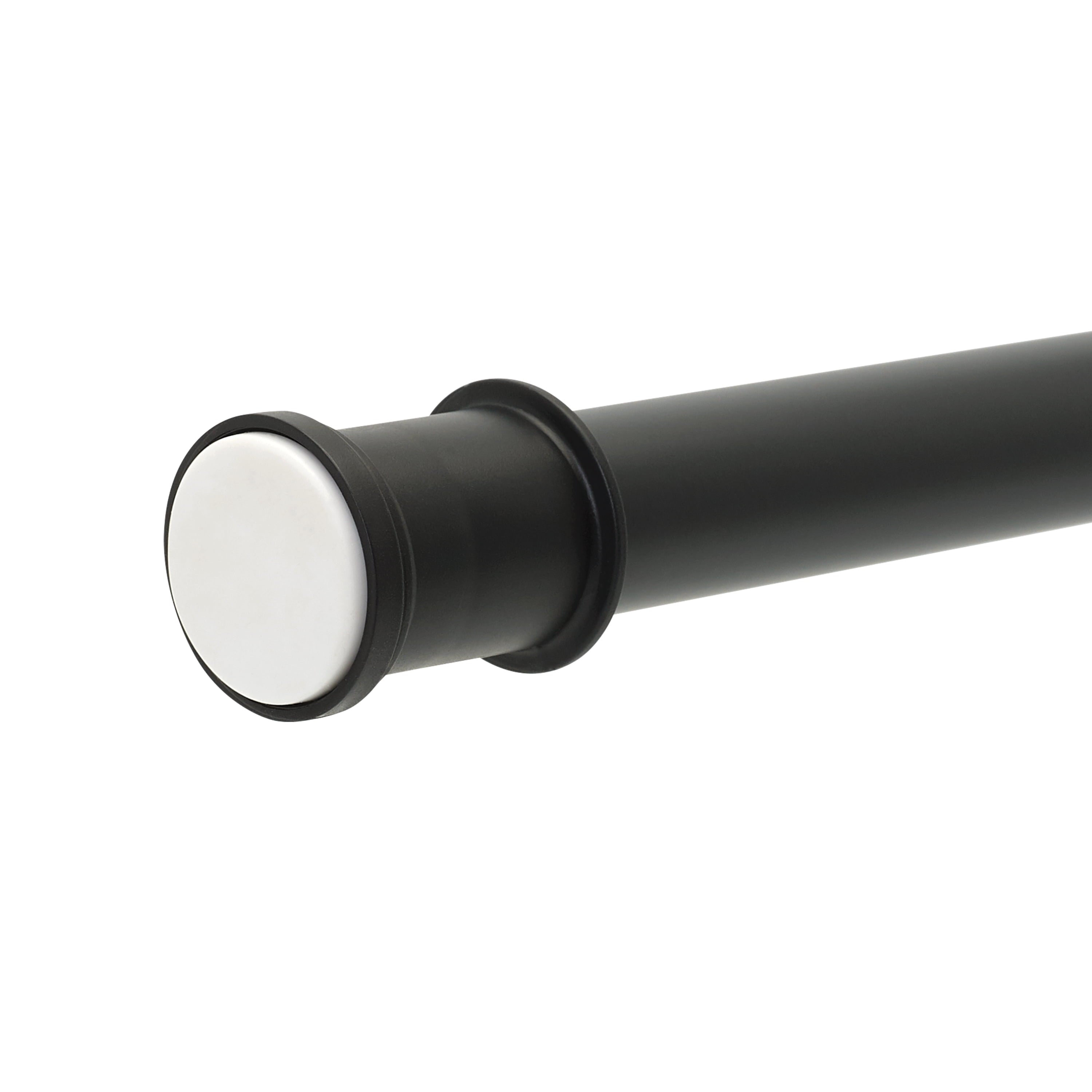 Mainstays Adjustable Tension Shower Curtain Rod, 44” - 72", No Drilling, Matte Black