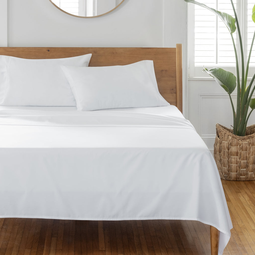 Better Homes & Gardens 3-Piece 400 Thread Count Arctic White Performance HYGROCOTTON® Sheet Set, Twin