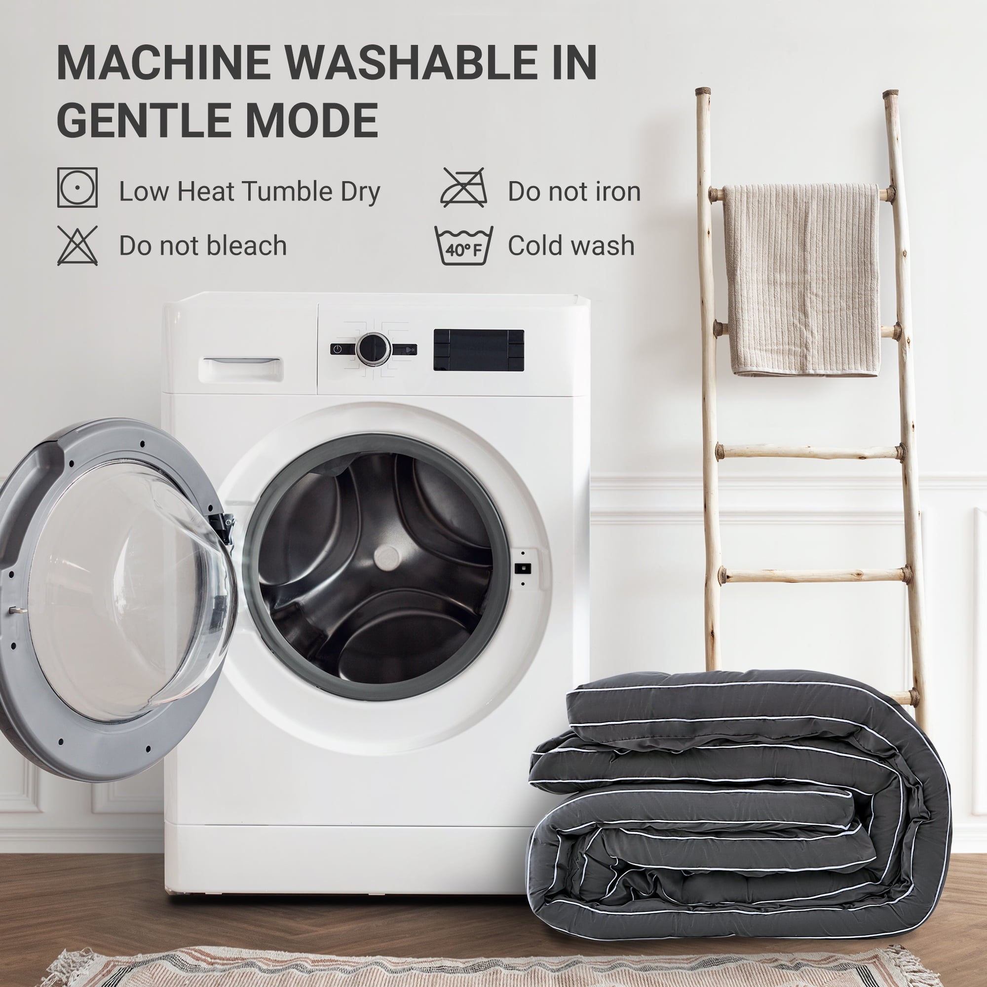 BDEUS Extra Thick Twin Mattress Topper, Cooling Mattress Pad Cover, Mattress Protector with 8-21 Inch Deep Pocket,Comfortable,Gray