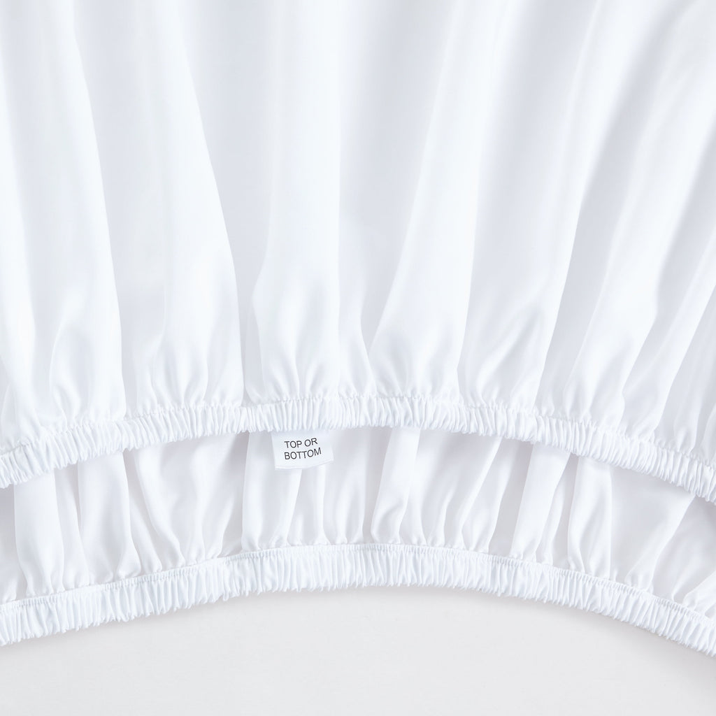 Mainstays Super Soft Brushed Microfiber Bed Sheet Set, Arctic White, Queen, 4 Piece