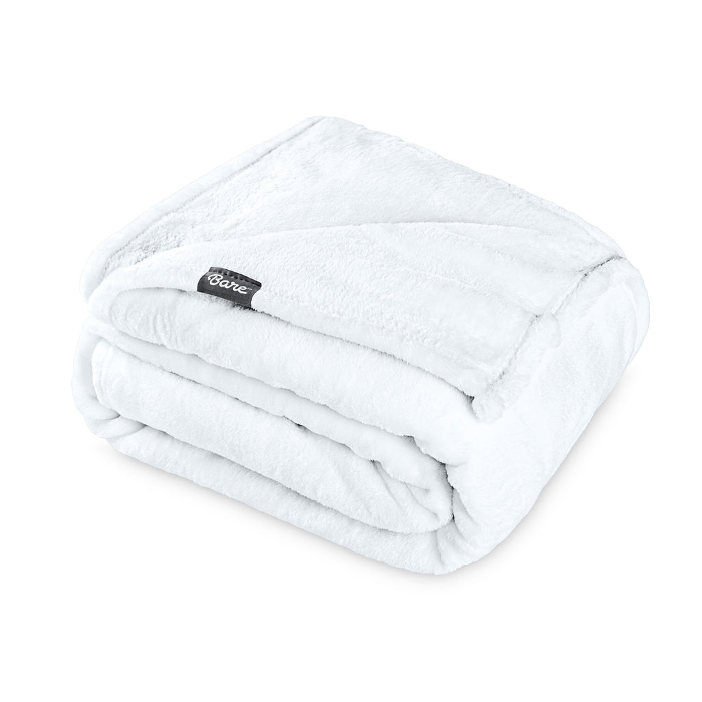 Bare Home Microplush Fleece Blanket - 300 GSM - Fuzzy Microfleece - Soft & Plush - Full/Queen, Gray