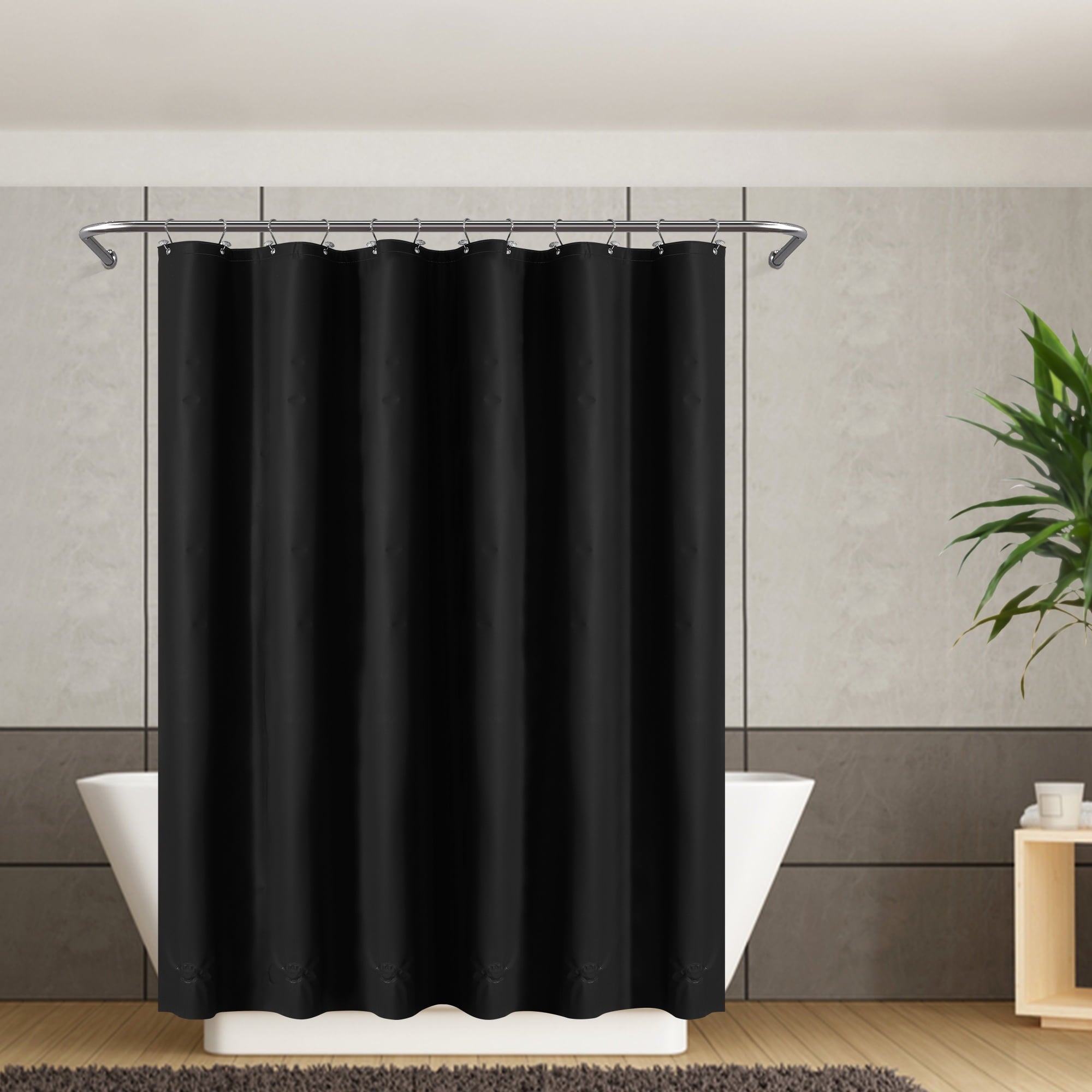 Barossa Design PEVA Clear Plastic Shower Curtain Liner Bathroom with 6 Magnets, Heavy Duty & Waterproof-72" x 72"