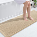 Buganda Bathroom Rugs 30x20, Quick Dry Machine Washable Chenille Bath Mats with Rubber Backing, Grey
