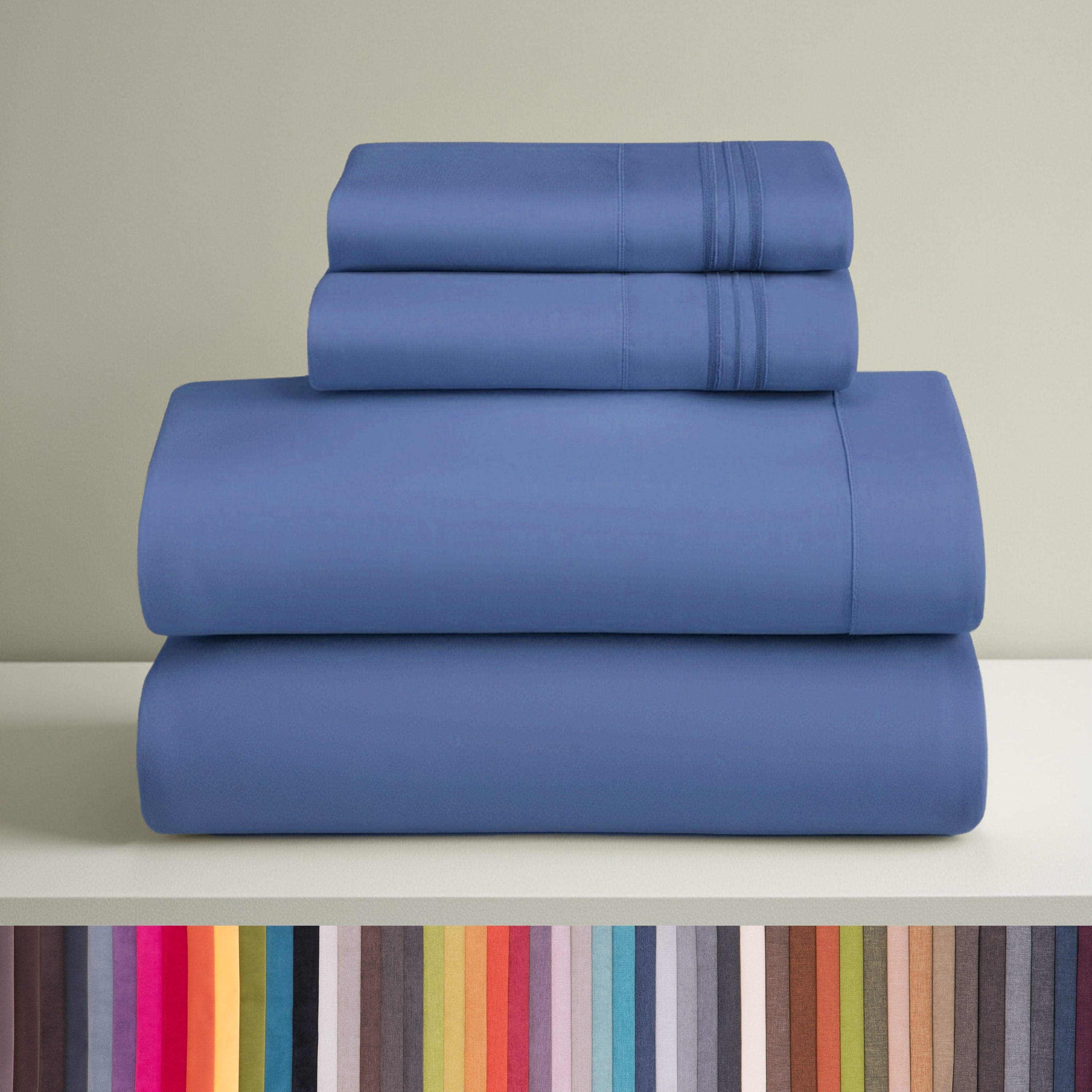 Clara Clark Queen Sheets Set, 1800 Series 4 Piece Deep Pocket Sheets, 100% Soft Microfiber Bed Sheets Set, Gray