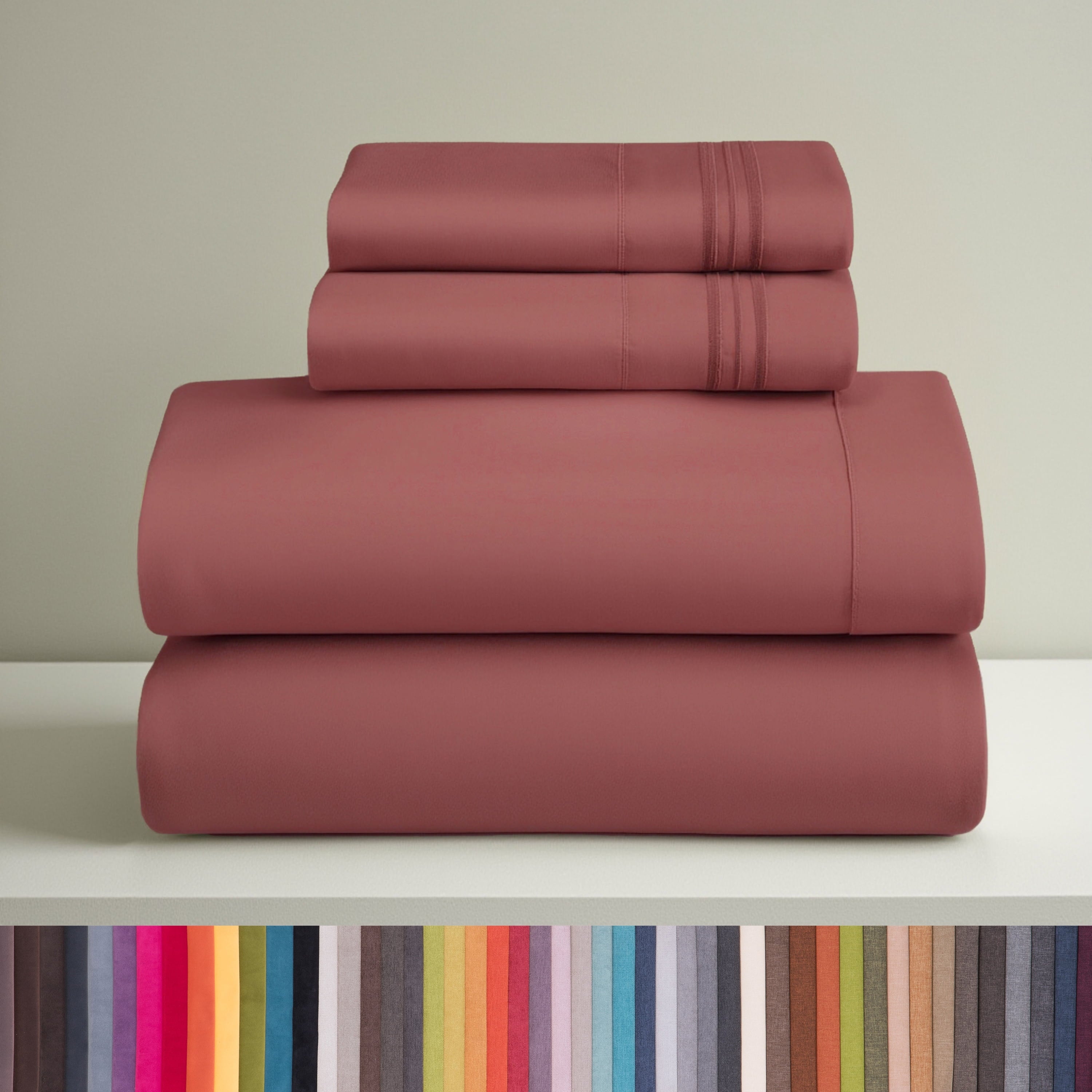 Clara Clark Queen Sheets Set, 1800 Series 4 Piece Deep Pocket Sheets, 100% Soft Microfiber Bed Sheets Set, Gray