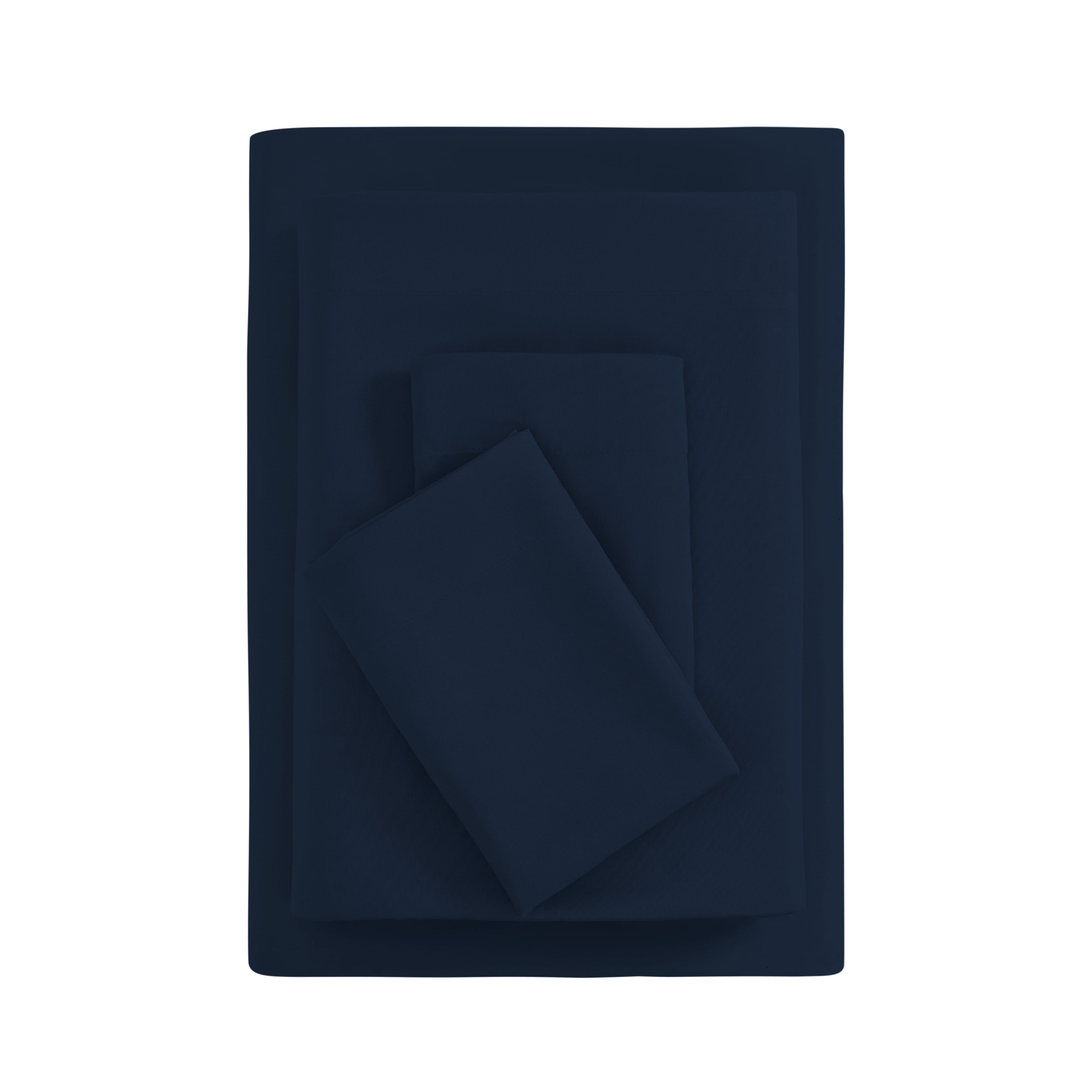 Mainstays Basic Value Microfiber Bed Sheet Set, Light Blue, Queen, 4 Piece