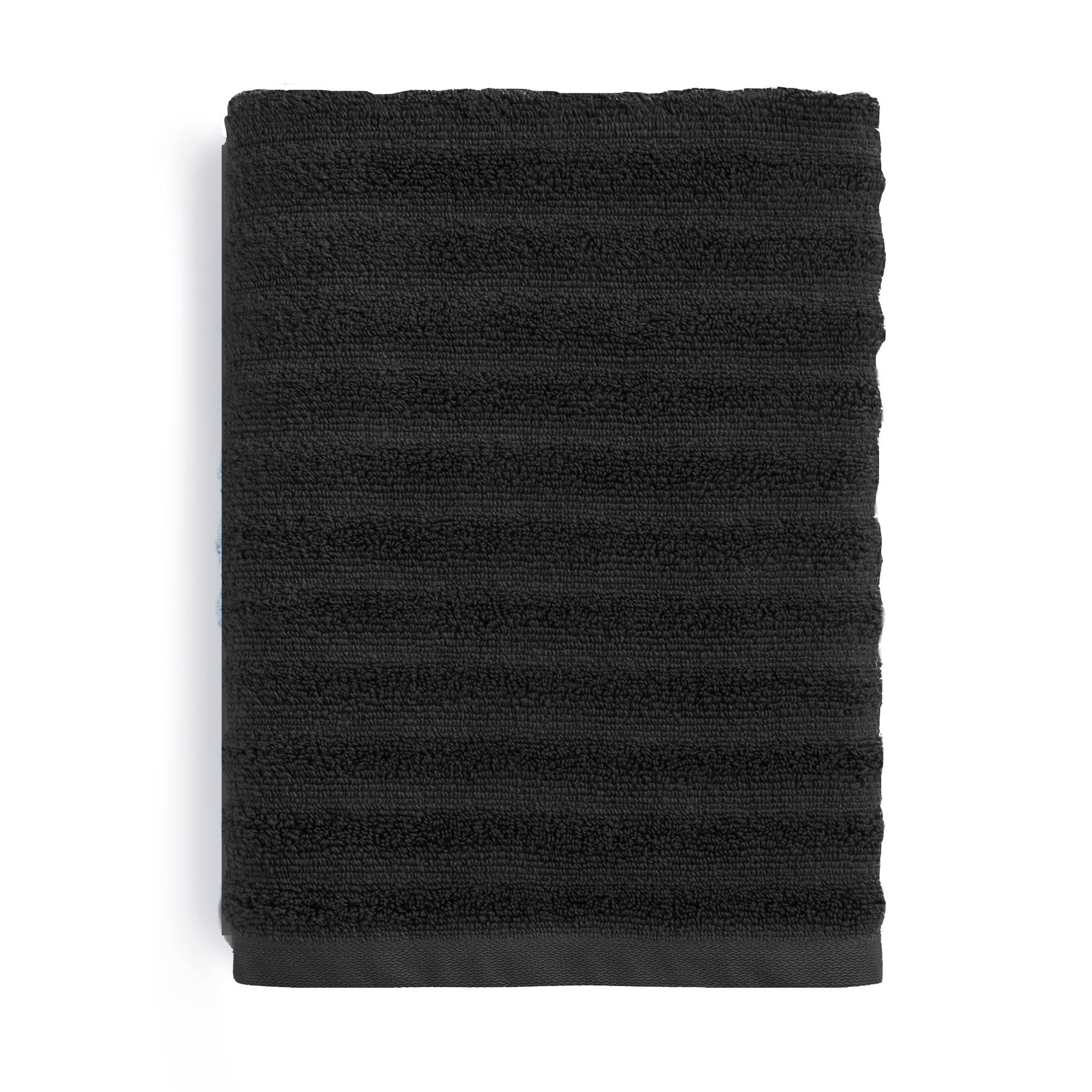 Mainstays Performance Cotton Bath Towel, Super Soft Quick Dry Fade Resistant, Textured Silver