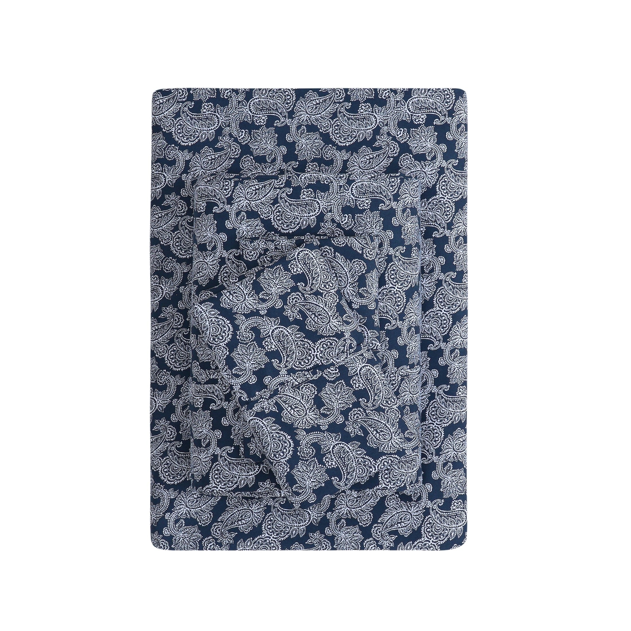 Mainstays Super Soft Brushed Microfiber Bed Sheet Set, Arctic White, Queen, 4 Piece