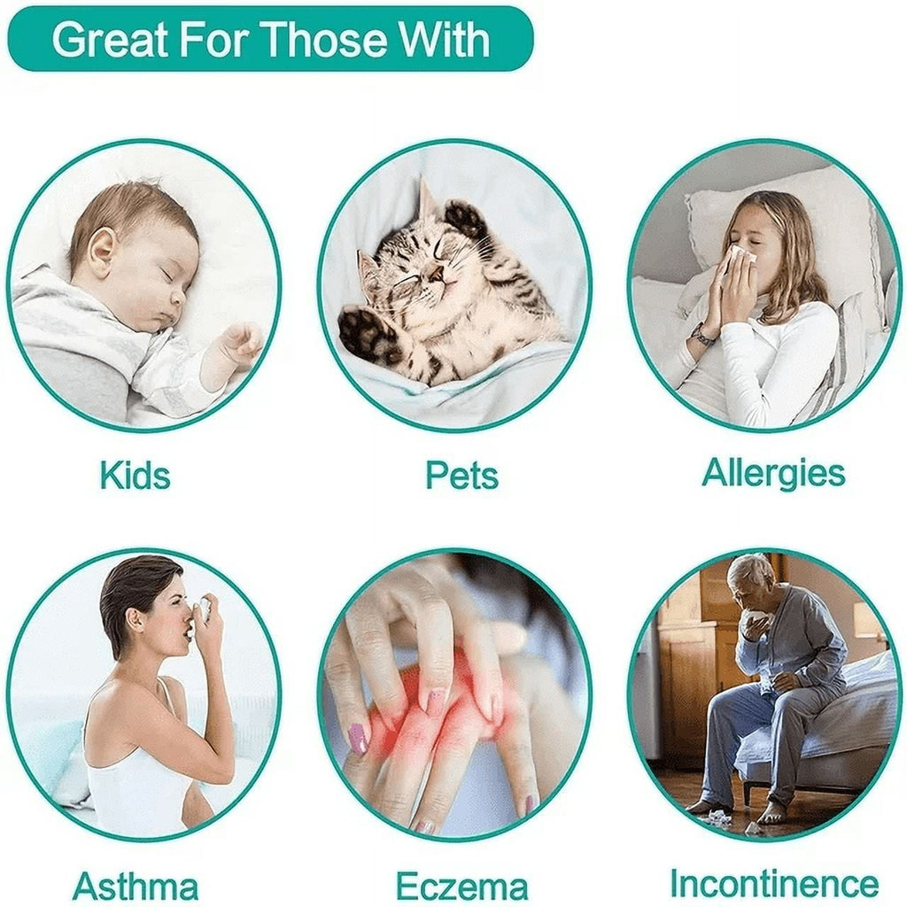 EMONIA Premium 100% Waterproof Mattress Protector Queen Size 3D Air Fabric Cooling Mattress Cover Bed Pad Smooth Ultra-Soft Breathable Noiseless Washable with 8''-21'' Deep Pocket (White, Queen)