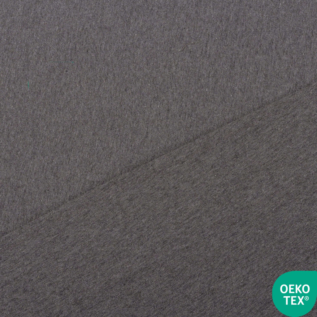 Mainstays Cotton Rich Extra Soft Jersey Bed Sheet Set, Queen, Charcoal, 4 Pieces